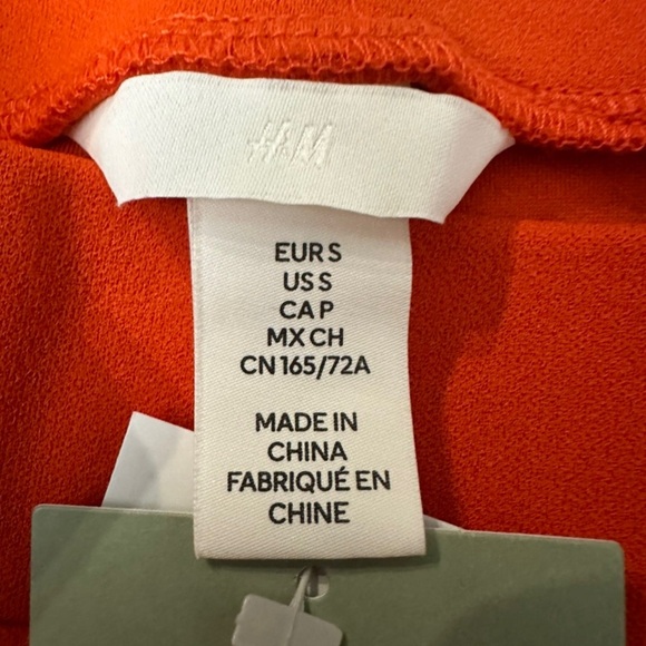 NEW H&M Women’s Button Front Jersey Sailor Shorts Red/Orange ~ Size S ~ NWT - Picture 6 of 10